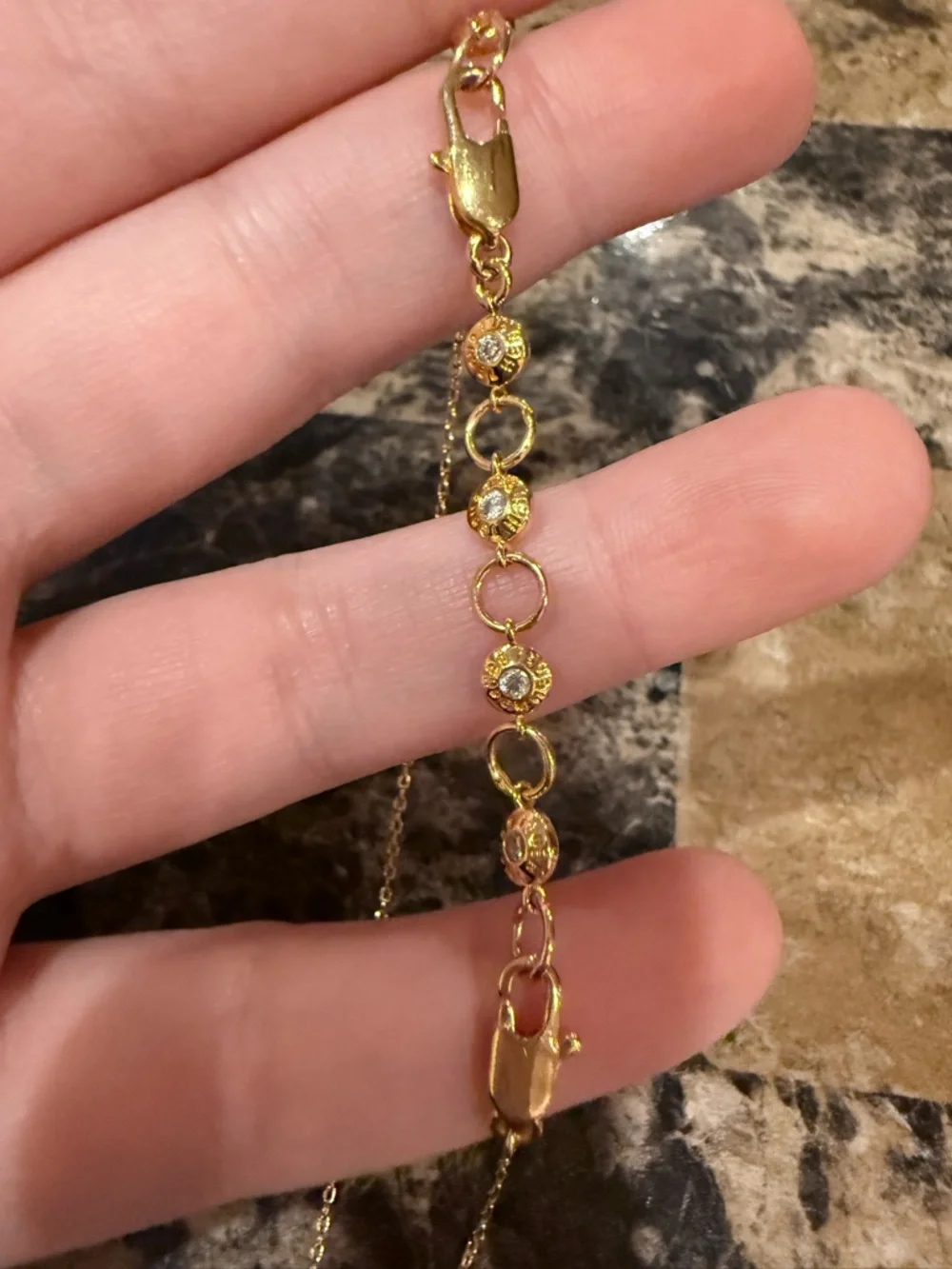 Henri Bendel Gold Tone Pave Diamond-Style Halo Necklace - Picture 8 of 10